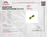 4.50 Carats Pear Shape Peridot Pair